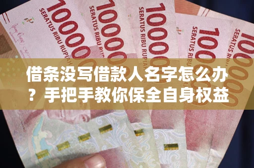北京借条没写借款人名字怎么办？手把手教你保全自身权益