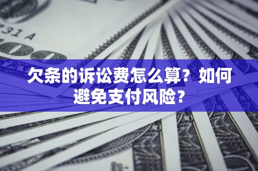 北京欠条的诉讼费怎么算？如何避免支付风险？